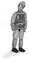 2000 - Dessin crayon et lavis d'encre, Homme sandwich