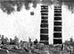 2011 :: Black Ink Drawing, Below the Twin Towers :: A4