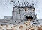 2011 : : Lavis d'encre noire et broux de noix, Monstre nucléaire : : A3