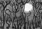 2012 : : Lune Urbaine : : Lavis d'encre noire, A3